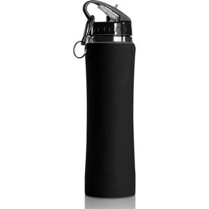 Floraweg Thermosfles voor sporten, 500 ml, roestvrij staal, vacuüm-isolatiefles met hangring voor hardlopen, fitness, yoga, outdoor en camping, vrij van BPA