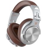 OneOdio A71 - koptelefoon met microfoon - inklapbaar - muziek|studio|DJ (bruin/zilver)