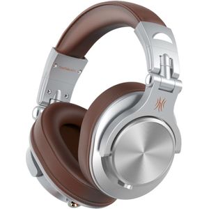OneOdio A71 - koptelefoon met microfoon - inklapbaar - muziek|studio|DJ (bruin/zilver)