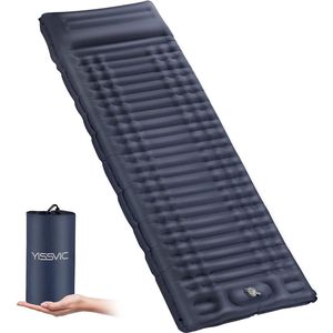 Isomat, camping mat, zelfopblazend, met voetpomp, kussen, ultralight, slaapmat voor outdoor, wandelen, turkoois