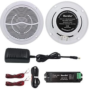 Herdio - 6.5 Inch 120 Watt - Waterdichte Marine Bluetooth Plafondluidsprekers - Wit
