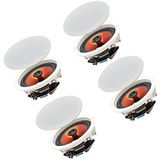 Herdio 6.5"" 4 PCS 600 Watt plafondluidsprekers Home inbouw luidsprekersysteem perfect voor, keuken, slaapkamer, badkamer, overdekte patio