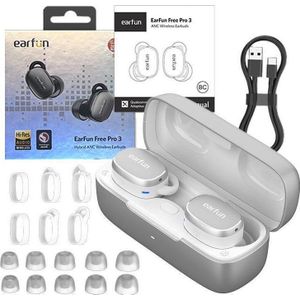 EarFun Free Pro 3 Active Noise Cancellation (ANC) True Wireless (TWS) Earphones (White)