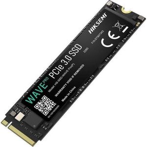 HIKSEMI SSD Wave Pro (P) 512G, PCIe Gen 3 x 4, NVMe, 80,15 mm × 22,15 mm × 2,38 mm tot 3500 MB/s leessnelheid, 1800 MB/s schrijfsnelheid, interne Solid State Drive, 5 jaar garantie