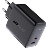 Acefast A9 Wall Charger with 2x USB-C and PD 40W (Black)
