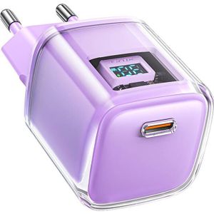 PD 30W GaN3 USB-C Netzwerkladegerät mit Display, lila