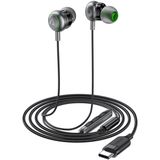 Acefast L5 - In-Ear Hoofdtelefoon - Zwart - 1,2M
