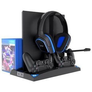iPega PG-P4009 Multifunctionele standaard voor PS4 en accessoires (zwart) (PS4 Pro, PS4), Accessoires voor spelcomputers, Zwart