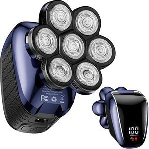 Hoofdscheerapparaat 7D, Wyklaus Upgrade Head Shavers voor kale mannen, hoofd elektrisch scheerapparaat met neustrimmer, waterdichte nat/droog heren verzorgingsset, anti-knijpen, LED-display, USB