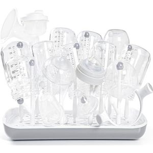 Droogstandaard babyflessen, lekbak voor babyflessen, flessen, grijze zuigers, bekers en babyflessen accessoires, BPA-vrij, grijs …