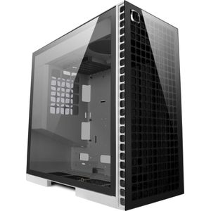 Geometric Future M6 Cezanne Mid Tower, pc-behuizing, verticaal luchtkanaaldesign, ondersteuning voor 12"" x 11"" E-ATX, 360 radiator, verticale GPU-houder, wit, GEO-M6-CEW