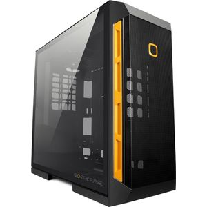 Geometric Future M6 Dali Mid Tower, pc-behuizing, verticaal luchtkanaalontwerp, ondersteuning voor 12"" x 11"" E-ATX, 360 radiator, verticale GPU-houder, zwart, GEO-M6-Dali