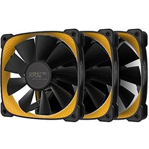 Geometrische - Future Squama PWM Ventilator - Geel - 120mm - 3 Stuks