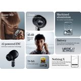 Nothing - Ear (3) - Draadloze Headset - Zwart - In-ear - Bluetooth