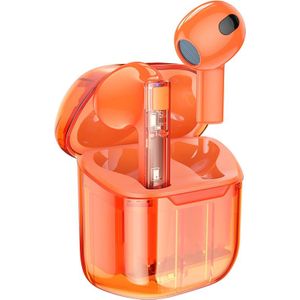 OEM Borofone TWS Bluetooth Hoofdtelefoon BW23 Crystal Bean Transparant Edition Oranje (4 h, Draadloze), Koptelefoon, Oranje