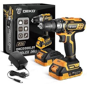 Deko Tools Cordless Drill DKCD20XL01-H10S2 20V