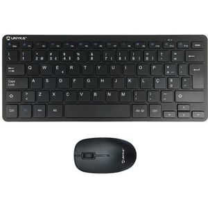 UNYKAch UK505448 toetsenbord Inclusief muis RF Draadloos QWERTY Portugees Zwart