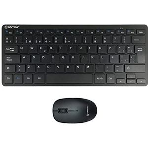 UNYKAch UK505447 toetsenbord Inclusief muis RF Draadloos QWERTY Spaans Zwart