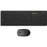 UNYKAch UK505445 toetsenbord Inclusief muis RF Draadloos QWERTY Spaans Zwart