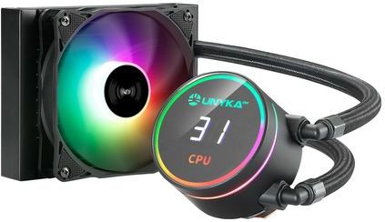 UNYKAch AquaStorm 120 Processor Alles-in-één vloeistofkoeler 12 cm Zwart 1 stuk(s)