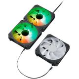 ABYSM Arclight 2.0 ARGB Computer behuizing Ventilator 12 cm Zwart 3 stuk(s)