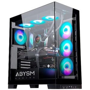 ABYSM Danube Sava H500 Black Desktop Zwart, Transparant