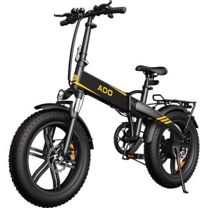 ADO A20FXE- E Bike - Elektrische Fatbike - 20 Inch - Max. 25km/h - 250W - 10.4AH - Shimano 7 Speed - Zwart