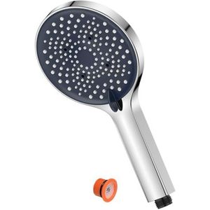 YEAUPE Douchekop, waterbesparend, regendouche met 6 straalsoorten, grote douchekop (130 mm diameter) handdouche, hogedruk douchekop voor baden en spa, chroom