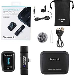 Saramonic - Blink500 Prox B3 - Draadloze Microfoon - Zwart - Inclusief Lavalier