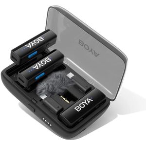 Boya - Boyalink 2 - Draadloze Microfoon - Zwart - Alles-in-één Systeem