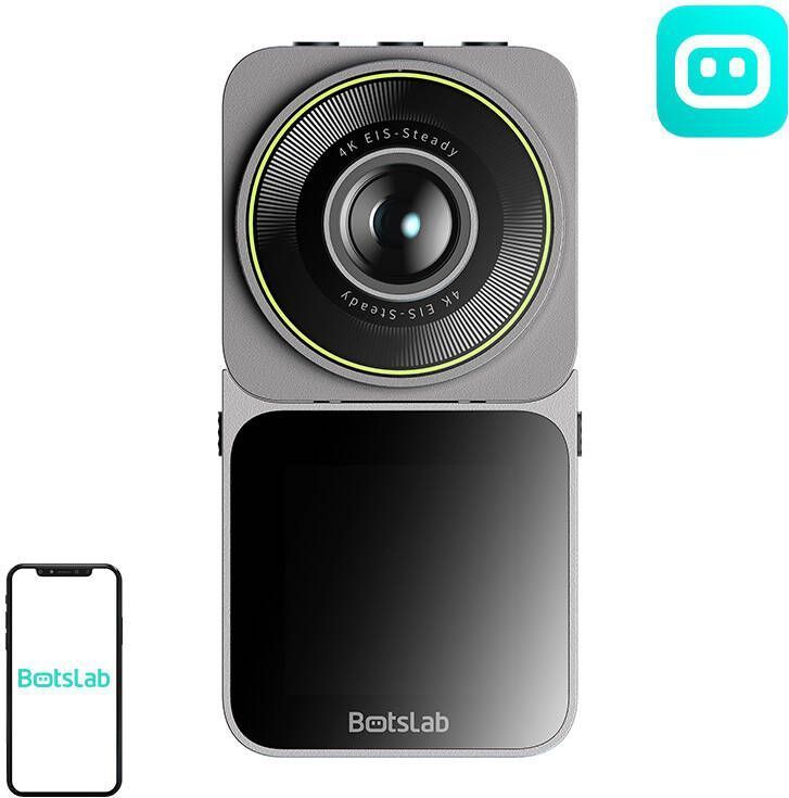 Botslab - V9H - Dashcam - Zwart - Oplaadbare batterij - Wifi met App - Parkeermodus - Dual 1,5 inch LCD scherm - 4K resolutie