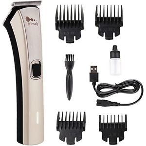 Himaly Oplaadbare tondeuse, professionele elektrische draadloze tondeuse, baardtrimmer, draadloze verzorgingsset met 4 geleidekammen voor mannen en vrouwen