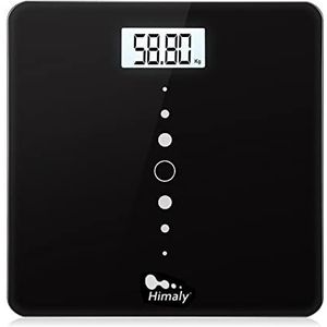 Digitale personenweegschaal, ultradunne personenweegschaal met 4 zeer nauwkeurige sensoren, elektronische weegschaal met groot lcd-display, de meetnauwkeurigheid bedraagt 0,05 kg, tot 200 kg