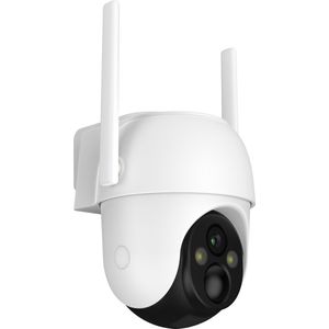 ARENTI buiten zonnestroom camera, 2K/3MP kleur nachtzicht, PIR-bewegingssensor, draadloos, cloud-opslag, IP65-waterbestendig,Alexa audio-compatibel