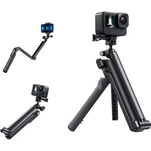 TELESIN 3 Manieren Selfie Stick Met Statief Hand Grip Pole voor GoPro / Insta360 / Dji en Action Cameras