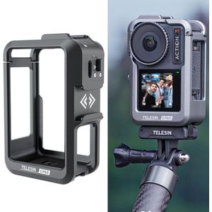 TELESIN Metalen Cage - Voor DJI Osmo Action 3/4 - Zwart