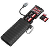 Telesin - S6-MCR-01 - Externe Kaartlezer - Zwart - USB 3.1 - Voor 2 Kaarten