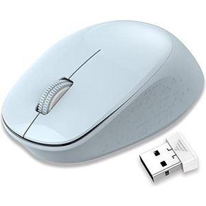LeadsaiL Draadloze muis draadloze muis ergonomische muis PC/computer muis 2.4G stille muis met USB-ontvanger, 1600 dpi, 3 toetsen muis voor laptop/Windows, MacOS Linux, Chromebook, Microsoft Pro