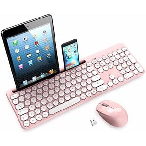 LeadsaiL, Toetsenbord-muissets, draadloze ergonomische muis en toetsenbord, draadloos pc-toetsenbord en muis in standaardformaat, Duitse QWERTZ-lay-out, stille klikknop, MacOS, laptop