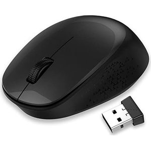 LeadsaiL Draadloze muis draadloze muis ergonomische muis PC/computer muis 2.4G stille muis met USB-ontvanger, 1600 dpi, 3 toetsen muis voor laptop/Windows, MacOS Linux, Chromebook, Microsoft Pro