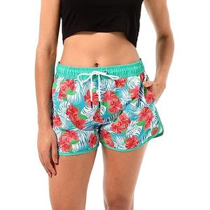 riemot Dames zomer zwemshorts overall kort model dames, bloemenpatroon, XL