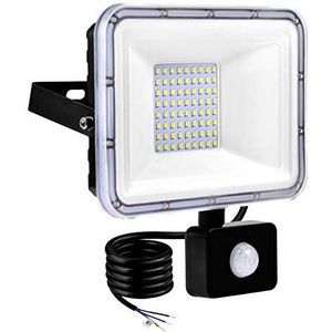 Led-spot voor buiten, 50 W, 4000 lm, superhelder, IP67, waterdicht, 6000 K, 6500 K, koudwit, voor tuin, erf, garage, hotel