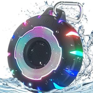 HEYSONG Waterdichte Bluetooth IPX7 Mini Top Douche met High Definition Sound, LED licht, drijvend, lichtgewicht draagbare luidspreker voor reizen, zwembad, strand, kajakken