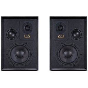 Wharfedale - Super Denton - Boekenplank Luidspreker - Zwart - Set van 2