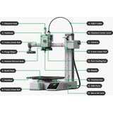 Bambu Lab A1 Mini - 3D-printer - Stil - Volautomatische Kalibratie - Actieve Flow Rate Compensatie