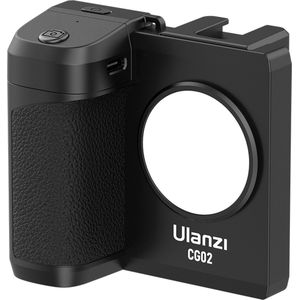 Ulanzi CapGrip LED smartphone camera grip met magnetische Bluetooth afstandsbediening - Universeel tot 8,6cm breed - 1/4 inch schroefaansluiting - Zwart