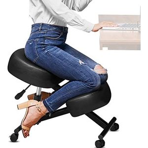 Himimi (Verbetering en verdikking) Kniestoel, ergonomisch, verstelbaar, houdingscorrector, orthopedische stoel voor thuis en op kantoor