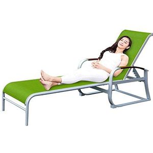 Himimi Tuinligstoel, 188,5 x 91,0 x 68,7 cm, inklapbare ligstoel van slingstof, zonnebed, relaxstoel, ligstoel met verstelbare rugleuning