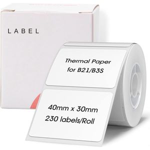 Niimbot - Labels/Etiketten B21(S/Pro)/B1/B3S(Pro)/K3/B31 - Wit - 40*30mm - 230 vellen