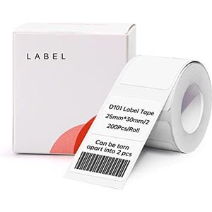 NIIMBOT D101 Label Maker Tape Aangepast Label Print Papier Standaard Gelamineerde Kantoor Etikettering Tape Vervanging (25 * 30/2)